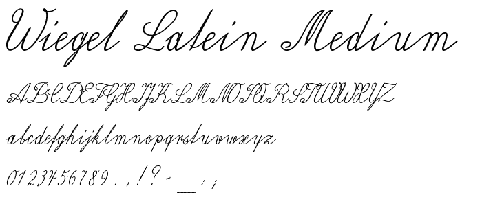 Wiegel Latein Medium font